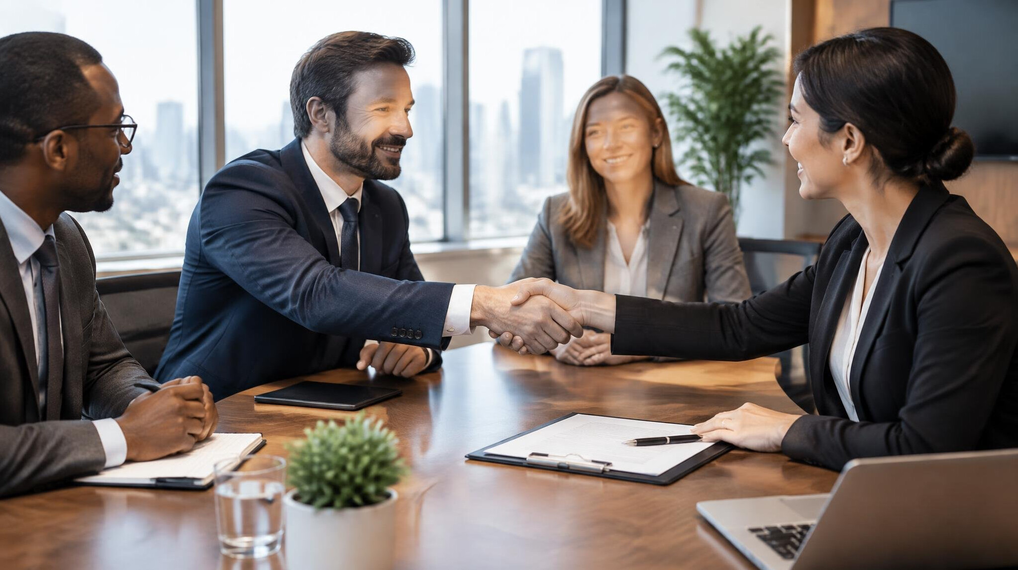 business people negotiating