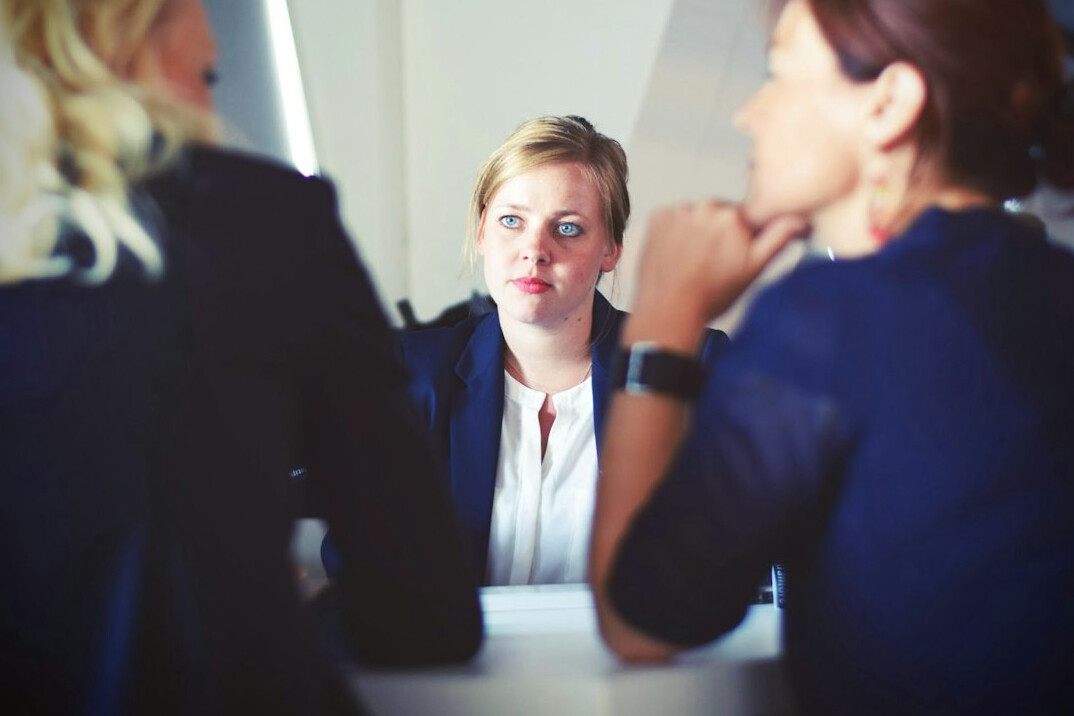 woman leading meeting